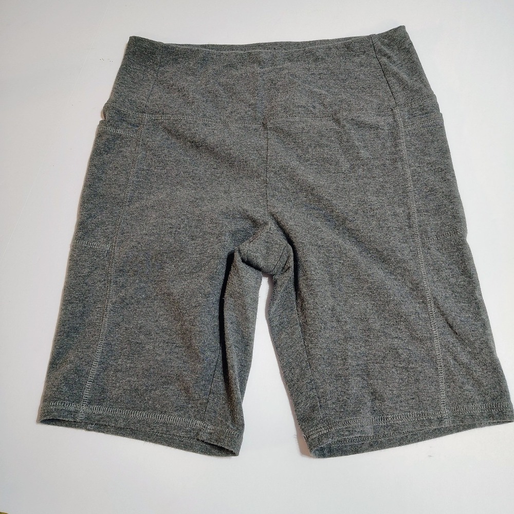 RBX‎ Womens Gray High Waist Biker Shorts Side Pockets Athletic Size Medium M